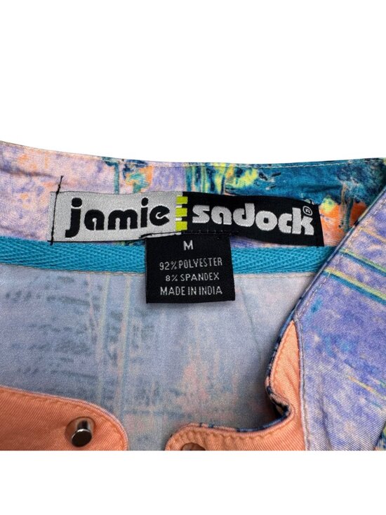 Jamie Sadock Thai Beauty Watercolor Women's 1/4 Zip Sleeveless Golf Top, Size M - Picture 5 of 7